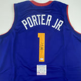 Autographed/Signed MICHAEL PORTER JR Denver Royal Blue Jersey PSA/DNA COA Auto