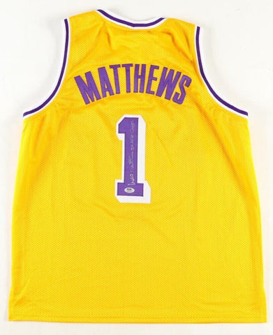 Wes Matthews Signed Los Angeles Lakers Inscribed "2xNBA Champ" Jersey (PSA)