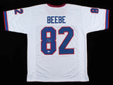 Don Beebe Signed Bills White Jersey (Beckett COA) Buffalo Receiver (1989-1994)