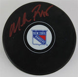 Mike Ritcher Signed New York Rangers Logo Hockey Puck (JSA COA) 1994 Stanley Cup