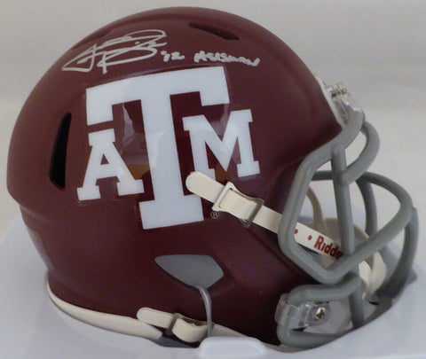 JOHNNY MANZIEL AUTOGRAPHED TEXAS A&M MAROON MINI HELMET HEISMAN BECKETT 130341