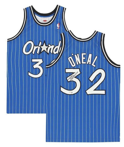 SHAQUILLE O'NEAL Autographed Orlando Magic Blue M&N Jersey FANATICS