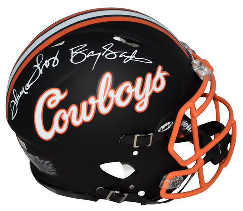 BARRY SANDERS & THURMAN THOMAS SIGNED OKLAHOMA STATE COWBOYS AUTHENTIC HELMET