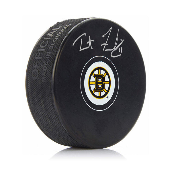 Trent Frederic Boston Bruins Autographed Signed Hockey Puck JSA PSA