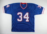 Thurman Thomas Signed Buffalo Bills Career Highlight Stat Jersey (Beckett)