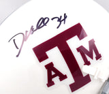 Dante Hall Autographed Texas A&M Aggies White Schutt Mini Helmet- JSA W *Black