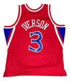 Allen Iverson Signed Philadelphia 76ers 96/97 Red M&N HWC Swingman Jersey BAS