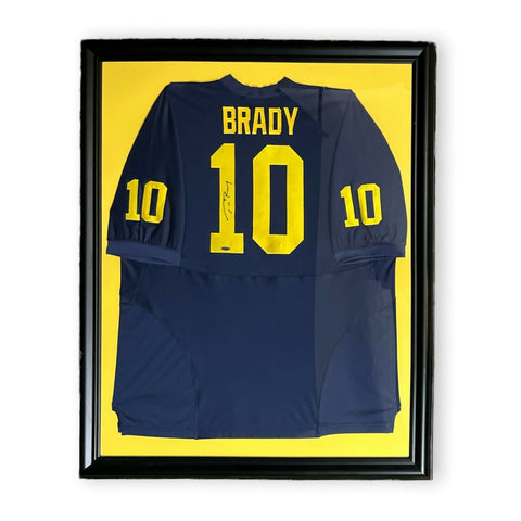 Tom Brady Signed Autographed Framed Michigan Jersey Tristar