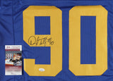 Darryl Talley Signed West Virginia Mountainers Jersey (JSA COA) Buffalo Bills LB