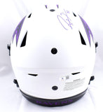 Ray Lewis Autographed Ravens F/S Lunar Speed Flex Helmet- Beckett W Hologram