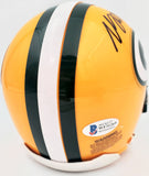 DAVANTE ADAMS AUTOGRAPHED GREEN BAY PACKERS MINI HELMET BECKETT BAS 185816