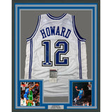 Framed Autographed/Signed Dwight Howard 33x42 Orlando White Jersey JSA COA