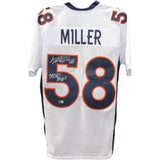 Von Miller Autographed/Signed Pro Style XL White Jersey SB 50 MVP Beckett 48682