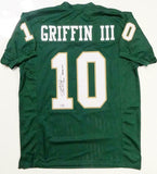 Robert Griffin III Signed Green College Style Jersey w/Heisman 2011-Tristar Auth