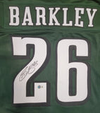 SAQUON BARKLEY SIGNED AUTOGRAPHED CUSTOM XL PRO STYLE JERSEY WITH BECKETT QR