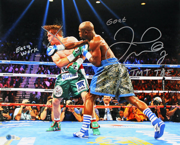 Floyd Mayweather "TBE, TMT, Goat, Easy Work X" Signed 16x20 Photo BAS #BP00963