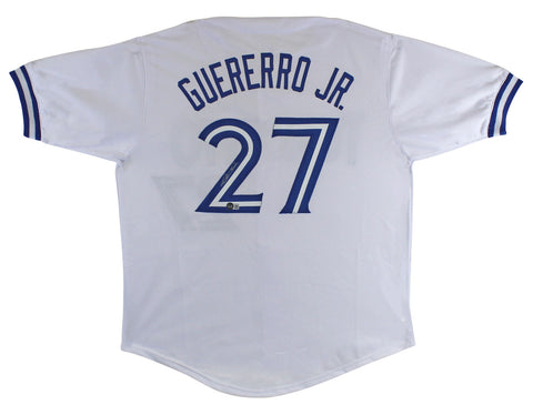 Vladimir Guerrero Jr. Authentic Signed White Pro Style Jersey BAS Witnessed