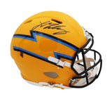 Ladd McConkey Signed Los Angeles Chargers Speed Authentic Amp NFL Helmet