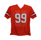 Warren Sapp Autographed/Signed Pro Style Orange XL Jersey BAS 31167