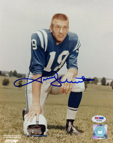 Johnny Unitas Autographed/Signed Baltimore Colts 8x10 Photo PSA 48343