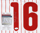 Brandon Marsh Signed Philidelphia Phillies Pinstripe Jersey (JSA COA) Outfielder