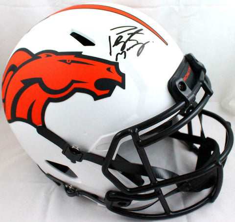 Peyton Manning Signed Broncos Lunar Speed Authentic F/S Helmet- Fanatics *Black