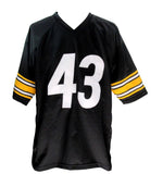 Troy Polamalu Signed Black Steelers Custom Football Jersey PSA/DNA 190761