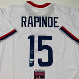 Autographed/Signed Megan Rapinoe White USA United States Jersey JSA COA