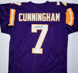 Randall Cunningham Autographed Purple Pro Style Jersey-Beckett W Hologram *Black