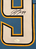 FRAMED SAN DIEGO CHARGERS JOEY BOSA AUTOGRAPHED SIGNED JERSEY JSA COA