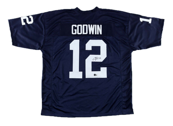 CHRIS GODWIN AUTOGRAPHED PENN STATE NITTANY LIONS #12 NAVY JERSEY BECKETT