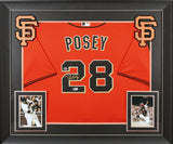 Giants Buster Posey Authentic Signed Orange Nike Framed Jersey MLB & BAS