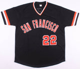 Jack Clark Signed San Francisco Giants Black Jersey Inscribed "Ripper"(JSA COA)