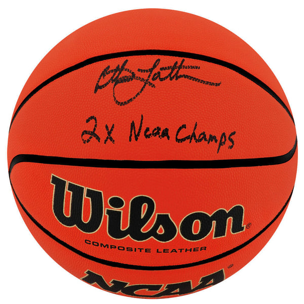 Christian Laettner Signed Wilson NCAA Legends F/S Basketball w/2x Champs -SS COA