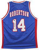 Oscar Robertson Authentic Signed Royal Blue Pro Style Jersey BAS Witnessed