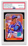 Greg Maddux autographed Cubs 1987 Donruss Rated RC Card #36 (PSA- Auto Grade 10)