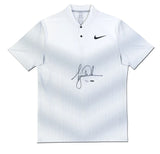 Nike Golf Tiger Woods Autographed Nike White/Wolf Grey/Black Polo UDA LE 50