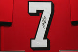 MICHAEL VICK (Falcons red TOWER) Signed Autographed Framed Jersey JSA