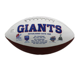 Tiki Barber Signed New York Giants Embroidered White NFL Football-3xPro Bowl