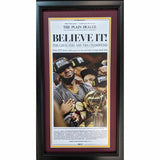 Framed The Plain Dealer Believe It Cavaliers 2016 Champs Newspaper 17x27 Photo