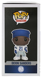 Cowboys Deion Sanders Signed Funko Pop Vinyl Figure w/ Blue Sig BAS Witnessed