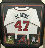 Tom Glavine Signed Atlanta Braves 36"x 39" Framed Signed Jersey (JSA COA)