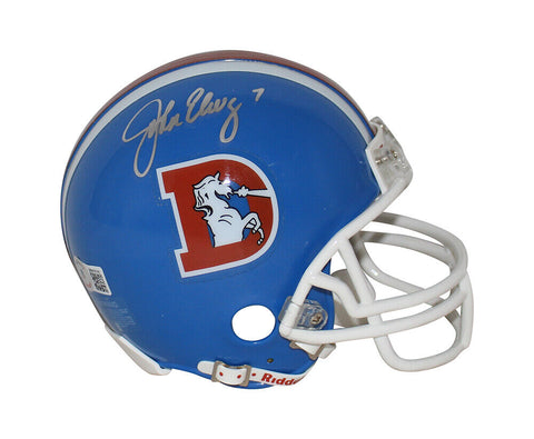 John Elway Signed Denver Broncos TB VSR4 Mini Helmet BAS 33659