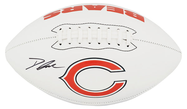 D'Andre Swift Signed Chicago Bears Franklin White Logo Football - (SCHWARTZ COA)