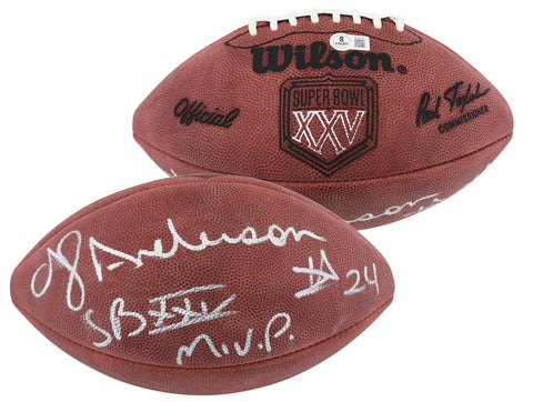 Giants Ottis Anderson "SB XXV MVP" Signed Official SB XXV Logo Nfl Football BAS