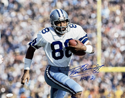 Drew Pearson Signed Dallas Cowboys 16x20 Photo HOF 21 Inscribed JSA ITP