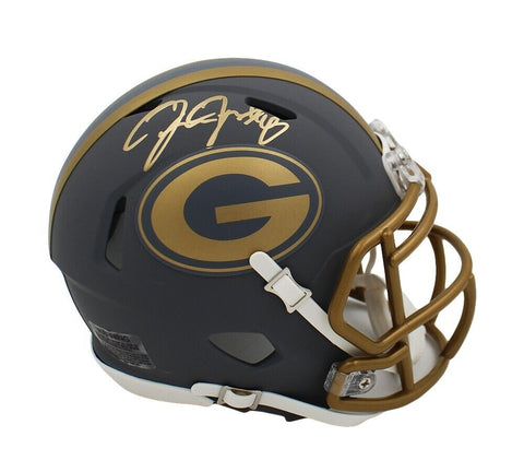 Josh Jacobs Signed Green Bay Packers Speed Slate NFL Mini Helmet