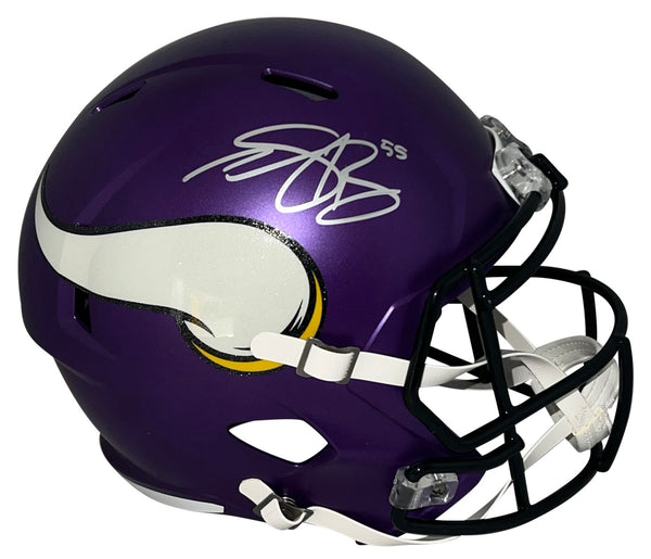 ANTHONY BARR SIGNED AUTOGRAPHED MINNESOTA VIKINGS FULL SIZE SPEED HELMET COA