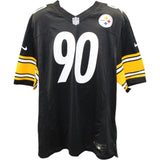 TJ Watt Autographed Pittsburgh Steelers Black Nike Game XL Jersey Beckett 48616