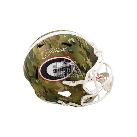 D'Andre Swift Autographed Georgia Camo Replica F/S Football Helmet - Fanatics